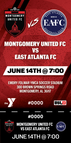 Montgomery United FC Home Match #4 VS East Atlanta FC poster