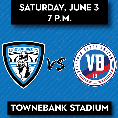 Lionsbridge FC vs Va Beach United (June 3) poster