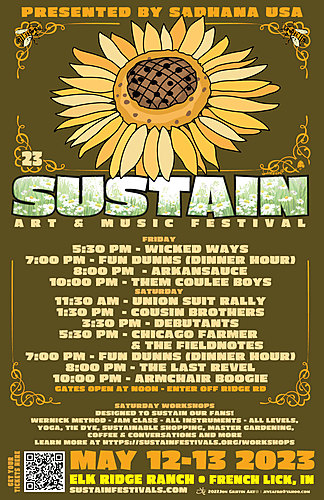 Sustain Festivals "2023 Launch Party" poster