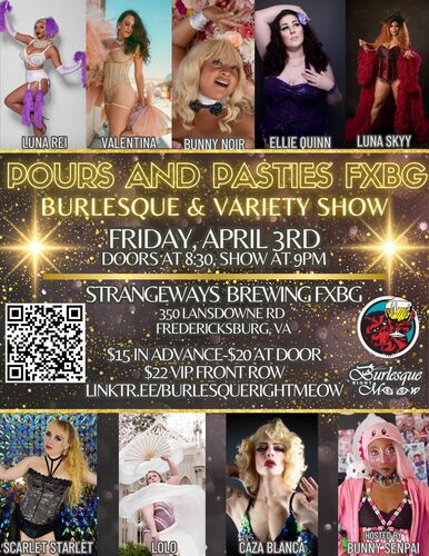 Pours and Pasties FXBG poster