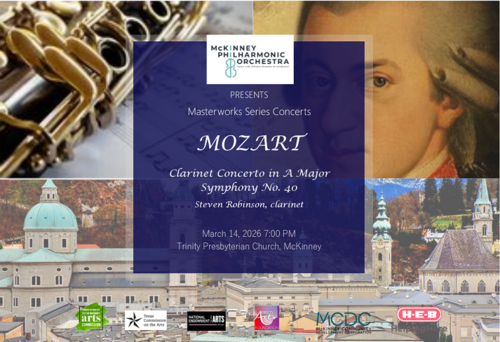 Mozart with the McKinney Philharmonic Orchestra poster