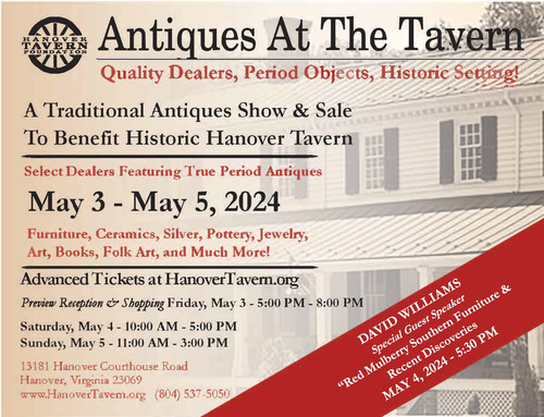 Antiques at the Tavern 2024 poster