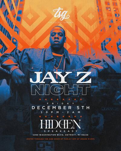 The Secret Garden Presents ......... JAY-Z NIGHT poster