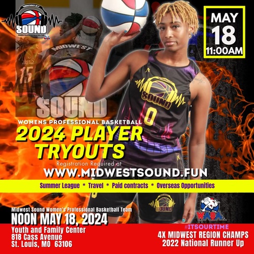 Midwest Sound Womens Pro BBall Tryouts - Unleash Your Potential! poster