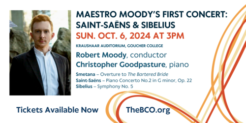 MO. MOODY’S 1ST CONCERT: SAINT-SAËNS & SIBELIUS poster