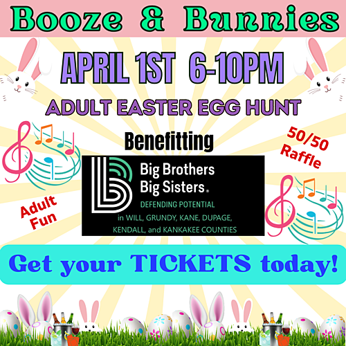 Booze and Bunnies Adult Egg Hunt 2023 poster