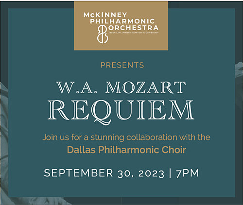 McKinney Philharmonic Orchestra - Mozart's Requiem poster