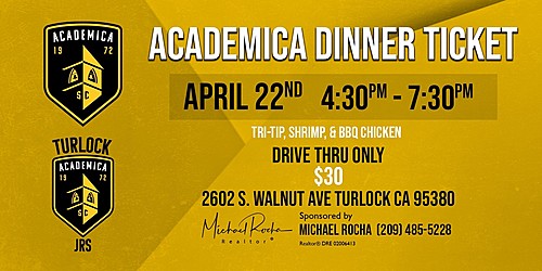 2022 Academica Fundraiser Dinner poster