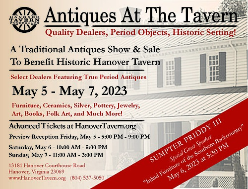 Antiques at the Tavern 2023 poster