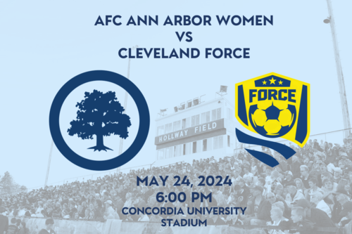 AFC Ann Arbor Women vs Cleveland Force poster