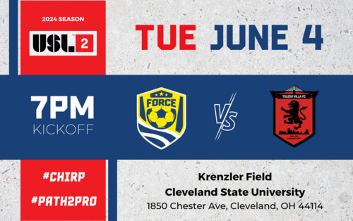 Cleveland Force SC vs Toledo Villa FC (USL League 2 6/4/24)  poster
