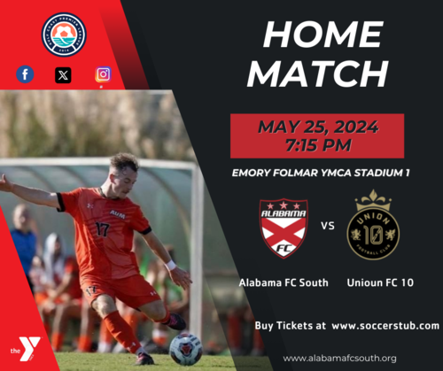 Home Match #2 Alabama FC South  VS Union 10 FC  poster