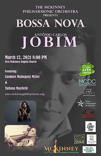 McKinney Philharmonic Orchestra presents BOSSA NOVA. Tribute to Antonio Carlos Jobim poster