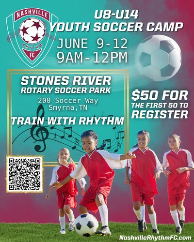 2025 Nashville Rhythm FC Soccer Camp - Stones River poster