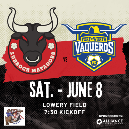 Lubbock Matadors VS Fort Worth Vaqueros 2024 Regular Season poster