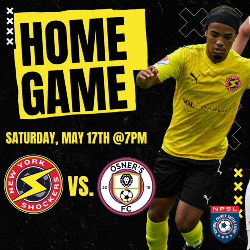 Shockers Men's Home Game VS. Osner's FC May 17th poster
