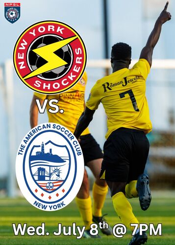Shockers NPSL Semi-Final VS. American SC poster
