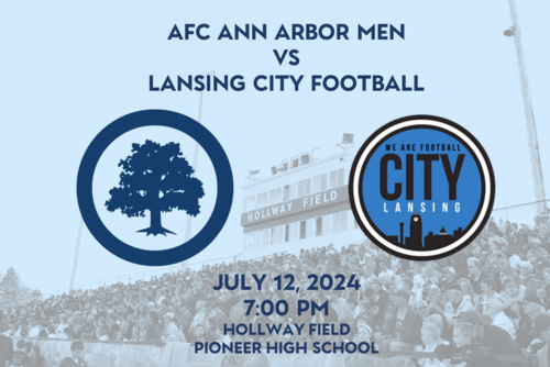 AFC Ann Arbor Men vs Lansing City poster
