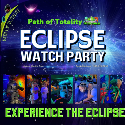 Alien Vacation Mini Golf Epic Solar Eclipse Watch Party poster