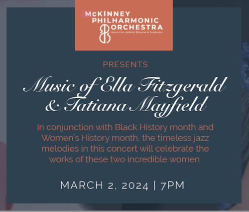 McKinney Philharmonic Orchestra - The Music of Ella Fitzgerald poster