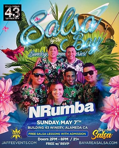 FREE MAY 7th Grand Opening -Salsa by the Bay Summer Concert Series  at Building 43 in Alameda  poster