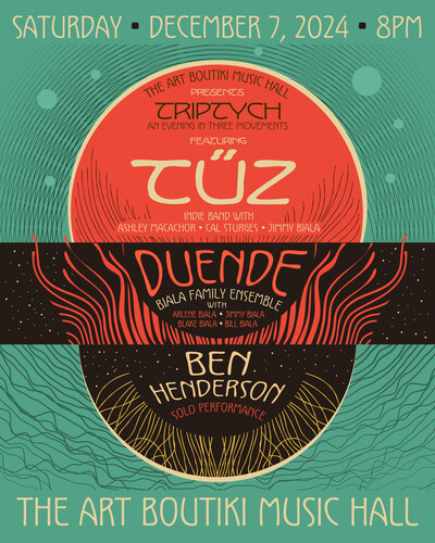 Triptych: an Evening in Three Movements | Tüz, Duende,  Ben Henderson poster