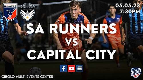 San Antonio Runners  vs Capital City UPSL poster