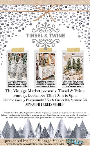 The Vintage Market presents Tinsel & Twine poster