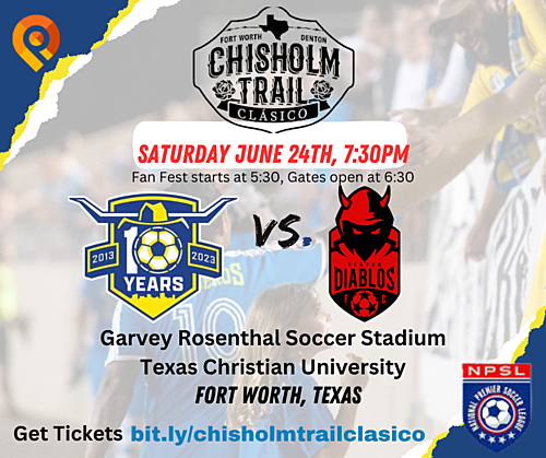 Fort Worth Vaqueros vs Denton Diablos poster