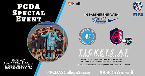 PCDA V's St. Louis City (MLS Next) poster