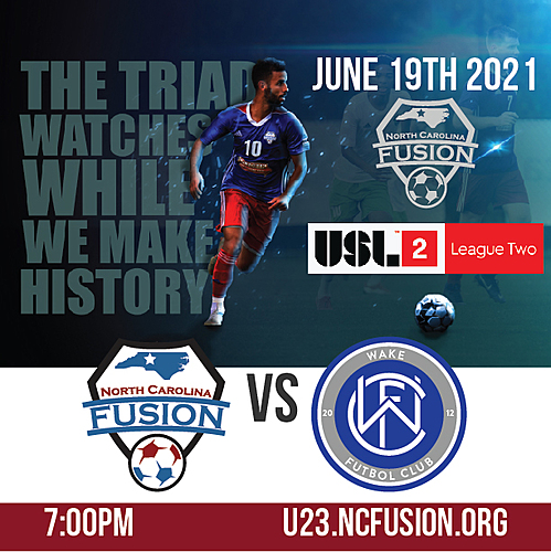  USL-2 NC Fusion vs Wake FC poster