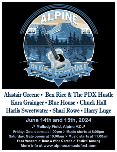 2024 Alpine Blues Festival poster