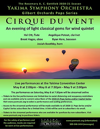 Yakima Symphony Orchestra: Cirque du vent poster