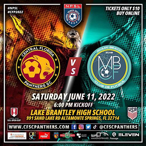 CFSC Panthers vs Miami Beach CF poster