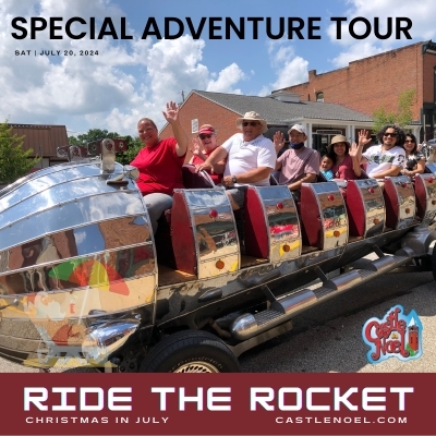 2024 Rocket Ride Adventure + Castle Noel Tour + Santa poster