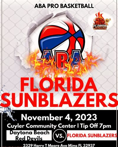 Florida Sunblazers vs. Daytona Red Devils (11/4/23) poster
