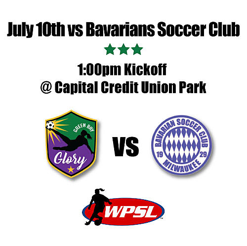 Green Bay Glory vs Bavarians Soccer Club poster