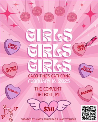 Girls Girls Girls Galentine's Gathering  poster