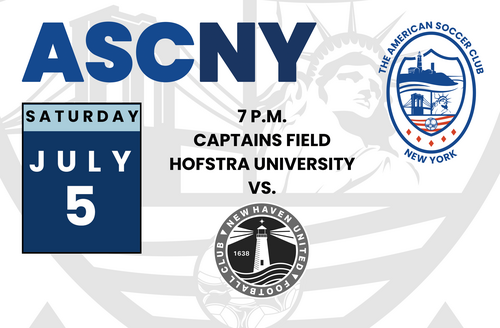 ASCNY versus New Haven United FC in NPSL Matchup    poster