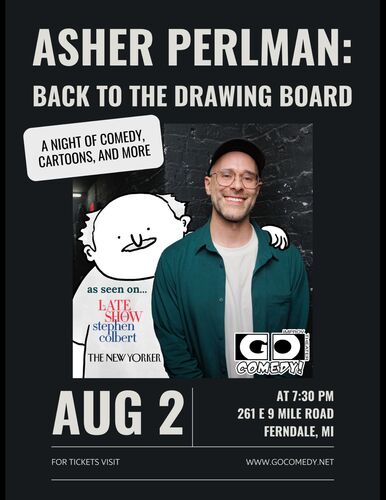  Asher Perlman: Back to the Drawing Board |  Mulit Media Comedy Show  poster