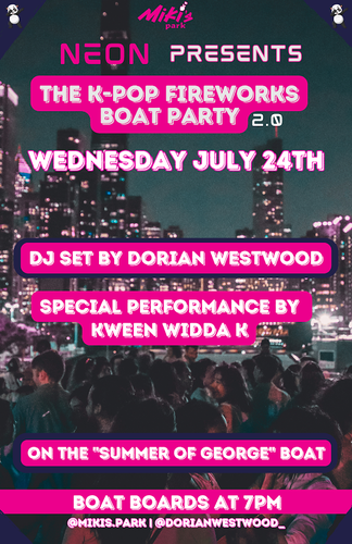 Neon presents: K-POP Fireworks Boat Party (21+) poster