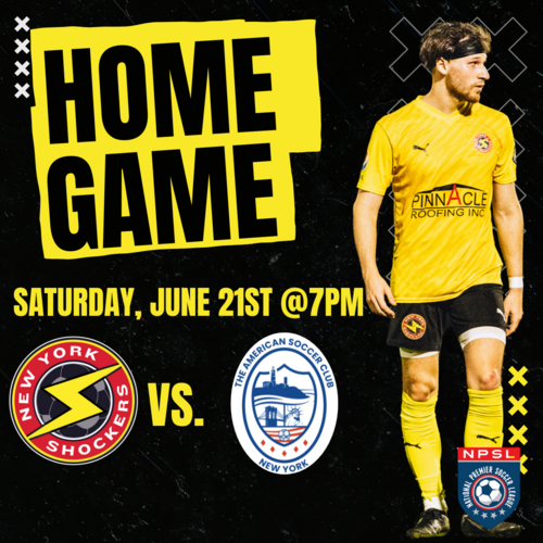 Shockers Men's Home Game VS. American Soccer Club NY June 21st