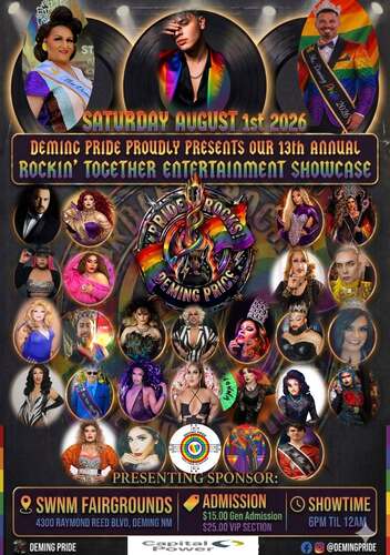 Deming Pride 13th Annual Rockin' Together Event - Join Us! poster