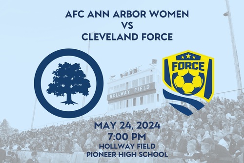 AFC Ann Arbor Women vs Cleveland Force poster
