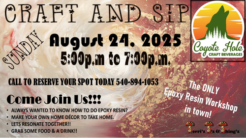 Epoxy Resin Workshop August 2025 poster