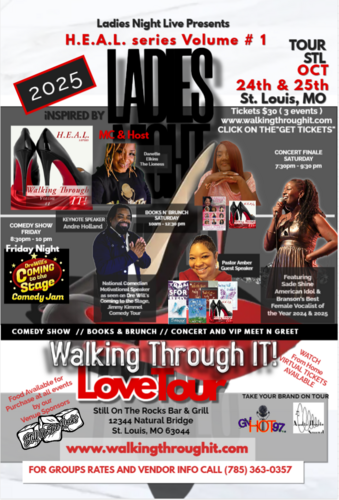 St. Louis, MO -Walking Through IT! Love Tour 2025 poster