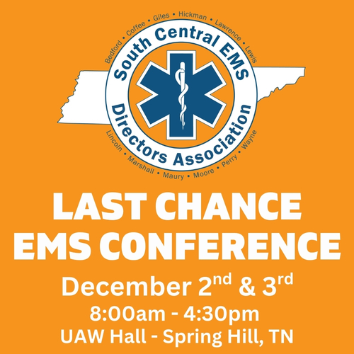 SCEMSDA Last Chance EMS Conference poster