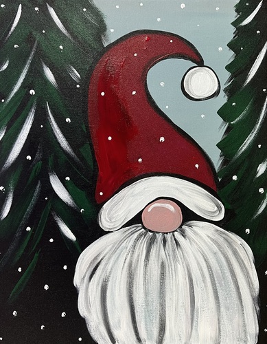 C.Sea Creations- Paint Night- Snowy Santa poster