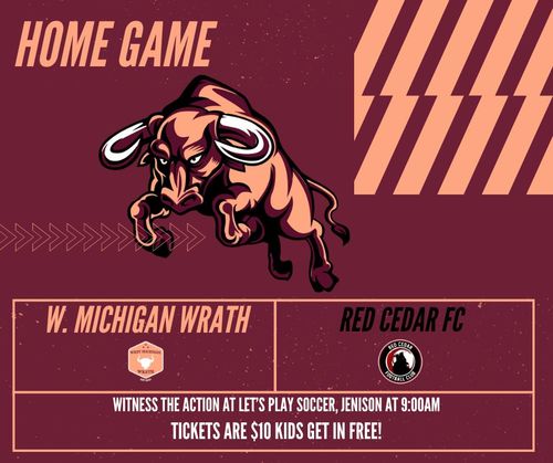 Home Game vs. Red Cedar FC poster