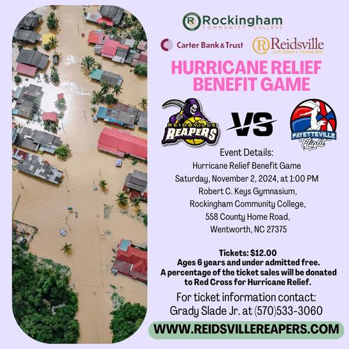 HURRICANE RELIEF BENEFIT GAME poster